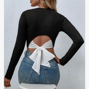 Long sleeve crop top